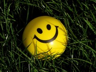 Grass with Smiley Face