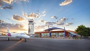 Jet & Falcon Field Tower At Sunrise