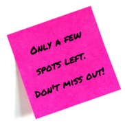 Only a few spots left. Don't miss out!