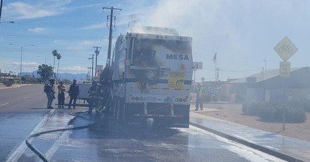Solid Waste Truck Fire