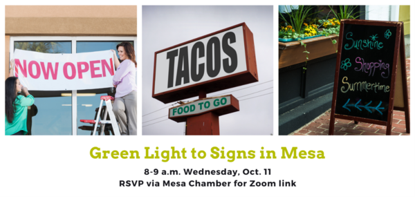 Green Light to Signs in Mesa