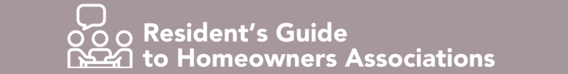 Resident's Guide to Homeowners Association