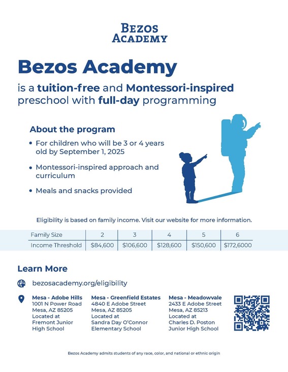 Bezos academy flyer