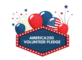 America250 volunteer pledge logo