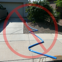 Illegal pool draining