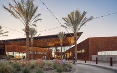Artist rendering of exterior of library