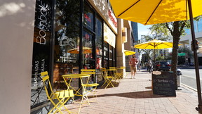 downtown patio area