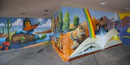 library mural
