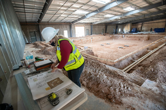 county inspector conducting an inspection during the course of a pool construction project