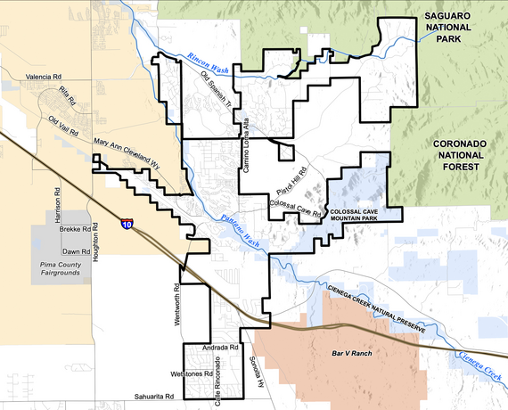 Proposed boundaries for the Town of Vail