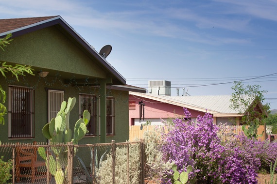 houses with flowering plants