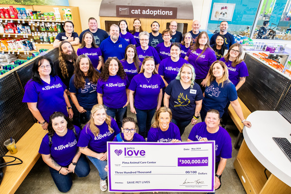 PACC and Petco staff with check