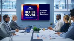 A group of people attending Office Hours