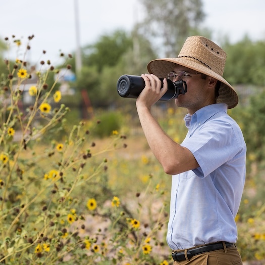 Worker standing in the heat
