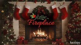 Festive fireplace