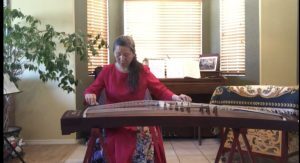 Woman playing gozheng