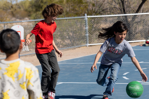 kids playing at a community center