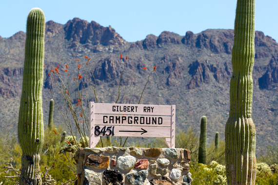 Gilbert Ray Campground sign
