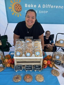 Alisha at cookie stand