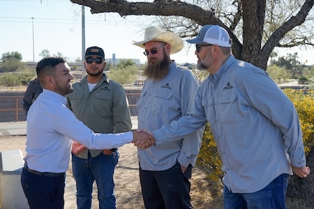 Supervisor Cano and cleanup crew
