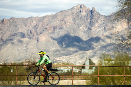 Cyclist on The Loop