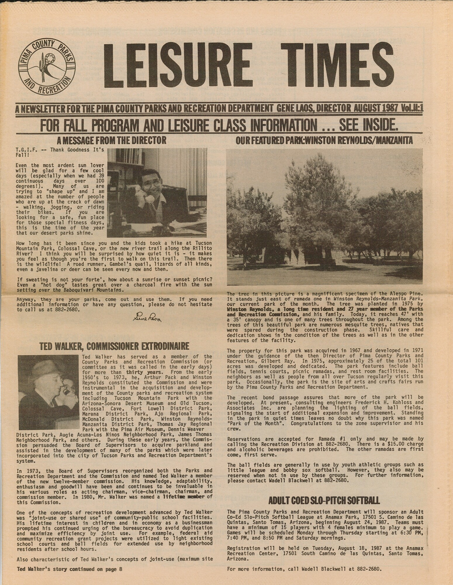 Leisure Times (August 1987)