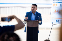 Supervisor Andres Cano at press conference