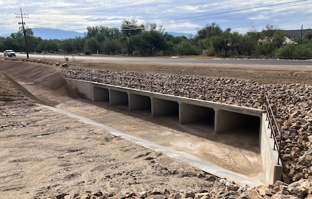 Culverts under a road