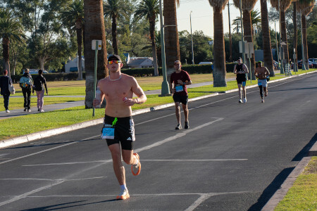 Running in the Garmin marathon
