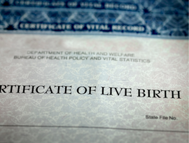 Certificate of live birth