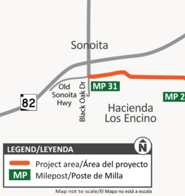SR83 Black Oak and Elgin Project Map