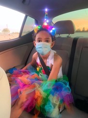 Nikki's daughter dressed up for Halloween