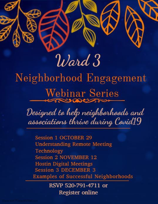 Ward 3 neighborhood webinars