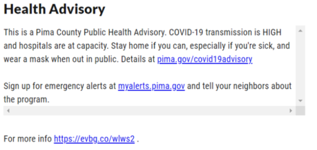 Pima Health Advisory