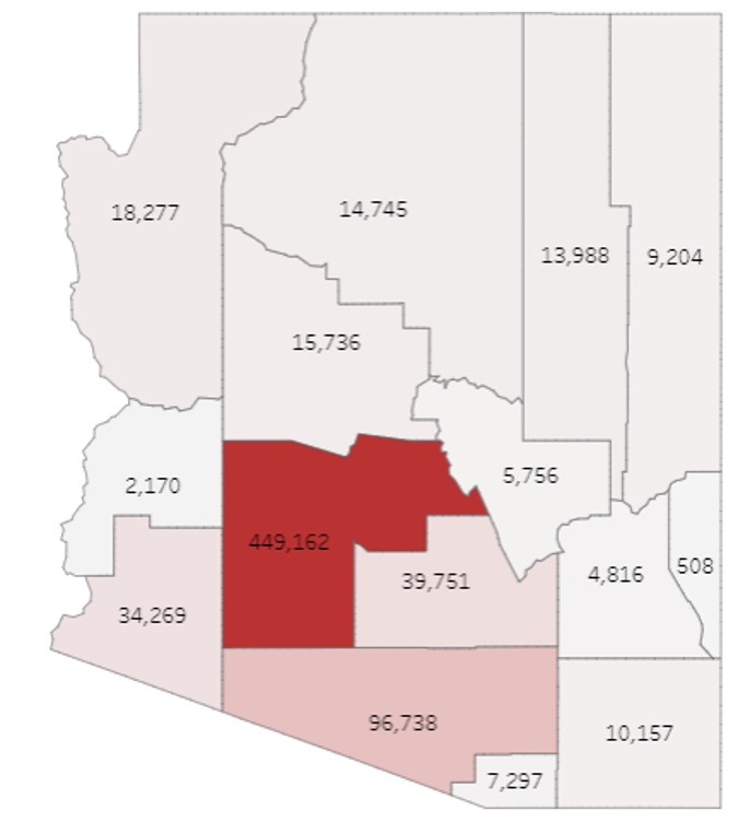 AZ County COVID Map