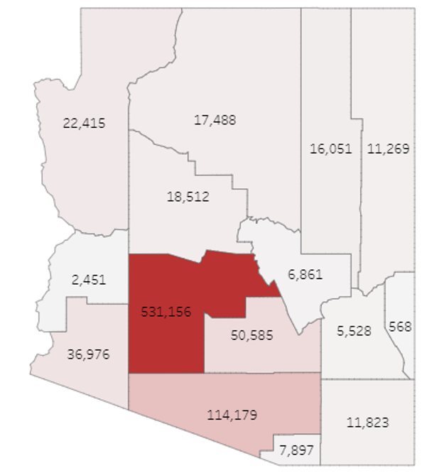 AZ County COVID Map