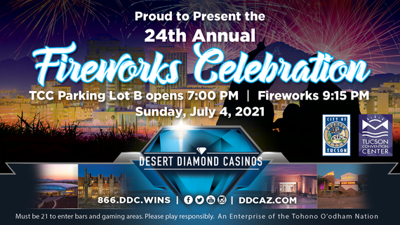 City of Tucson 4th of July Fireworks sponsored by Desert Diamond Entertainment 