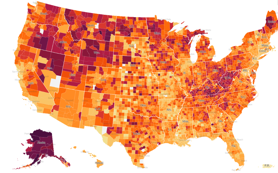 USA Map Hot Spots