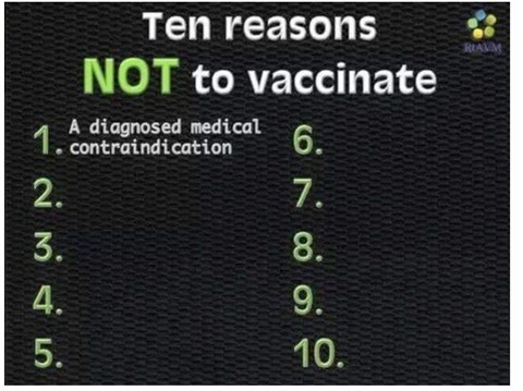 Ten reasons not to vaccinate image