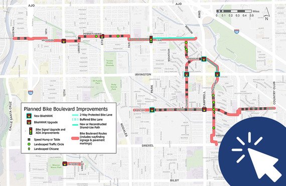 Bike Boulevard Improvements Map