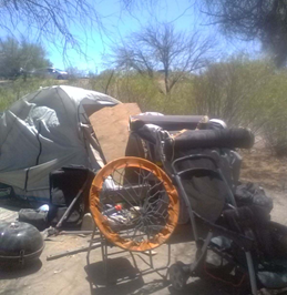 Pictures of Arcadia Wash Homeless Camp