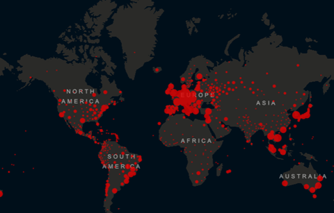 World Health Organization identifies the outbreak map