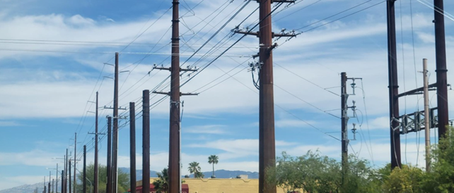 Skyline of TEP electric poles