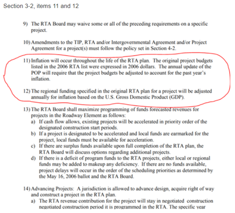 Section 3-2, items 11 and 12 of RTA Policy Statement