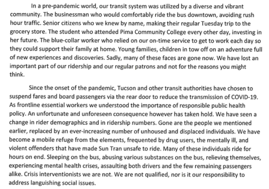 Teamsters Local 104 letter to our citizen’s Transit Task Force