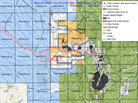 This map shows where the proposed mine(s) will be located if approved