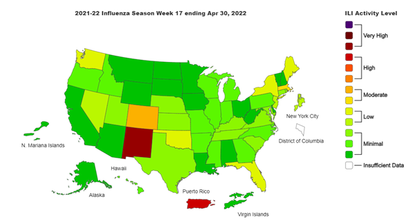 US Flu Heat Map