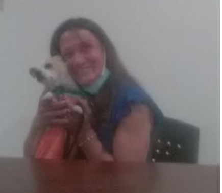A homeless woman with her dog