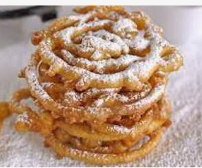 Close up picture of funnel cake