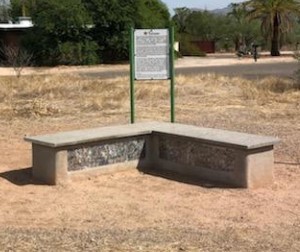 Picture showing San Gabriel bench